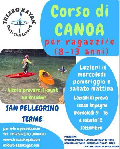 Locandina dell’evento Corso di Canoa