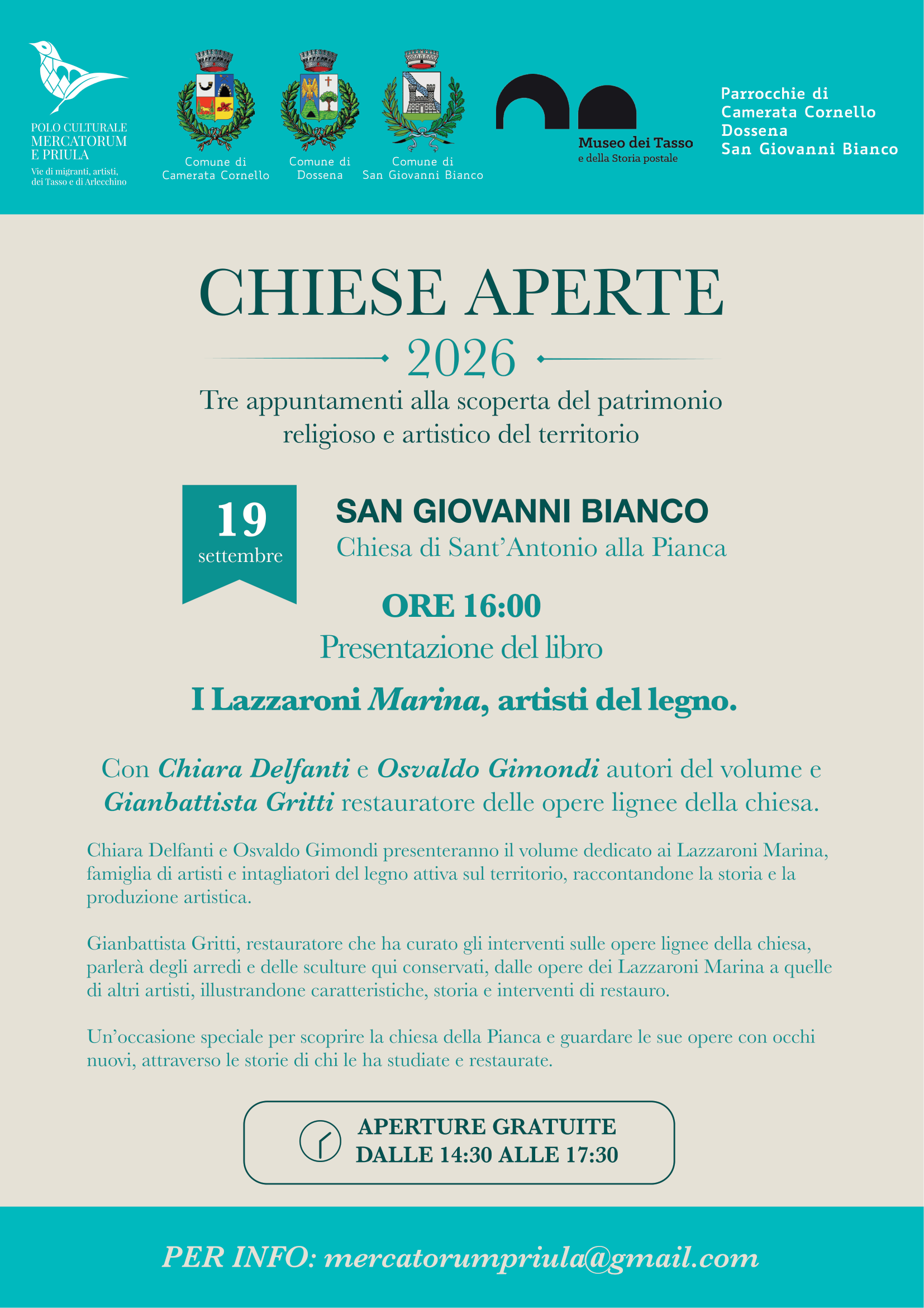Locandina dell’evento Chiese Aperte