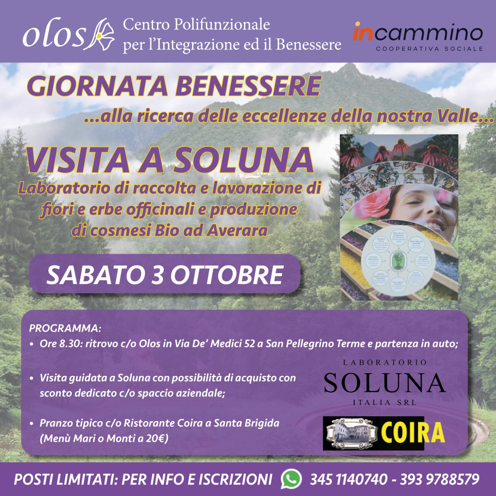 Locandina dell’evento GIORNATA BENESSERE - VISITA SOLUNA