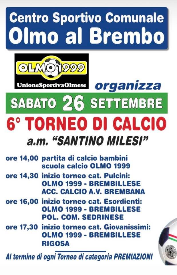 Locandina dell’evento 6° Torneo di Calcio