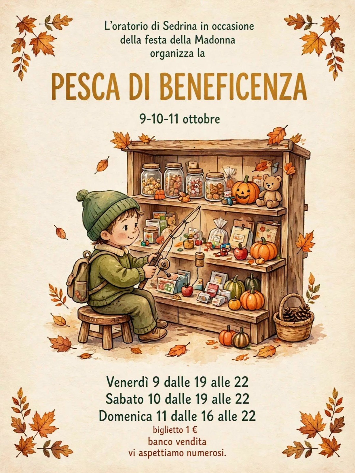 Locandina dell’evento Pesca di Beneficenza